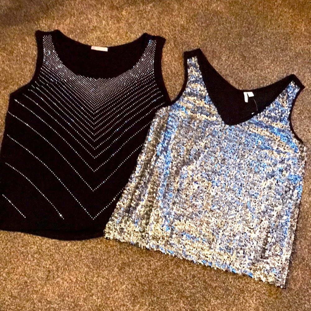 Brand new with tags - Cato 16/18 Black Sleeveless Top with Silver Sparkles